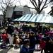 A large audience gathers around Gemini as they perform during Earth Day on Sunday, April 21. AnnArbor.com I Daniel Brenner